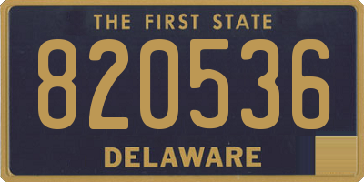 DE license plate 820536