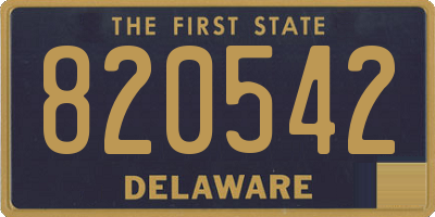 DE license plate 820542