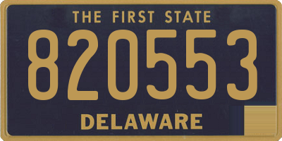 DE license plate 820553