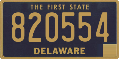 DE license plate 820554