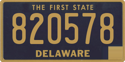 DE license plate 820578