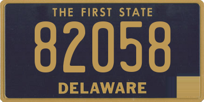 DE license plate 82058