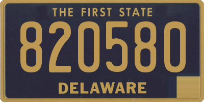 DE license plate 820580