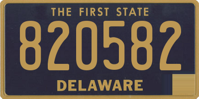 DE license plate 820582