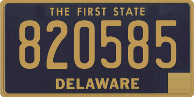DE license plate 820585