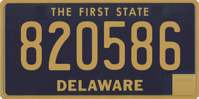 DE license plate 820586