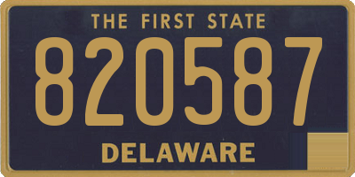 DE license plate 820587