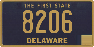 DE license plate 8206