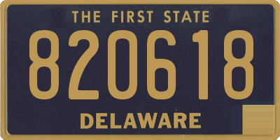 DE license plate 820618