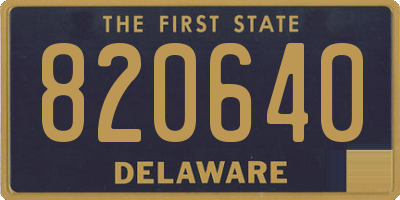 DE license plate 820640
