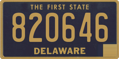 DE license plate 820646
