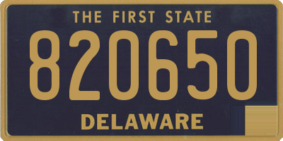 DE license plate 820650