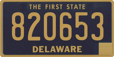 DE license plate 820653