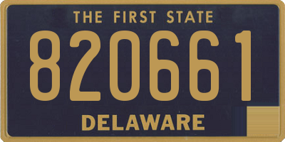 DE license plate 820661