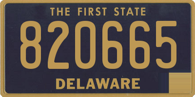 DE license plate 820665