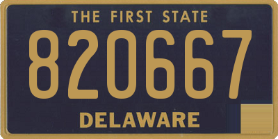 DE license plate 820667