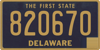 DE license plate 820670