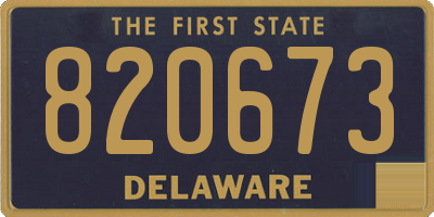 DE license plate 820673