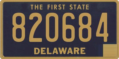 DE license plate 820684