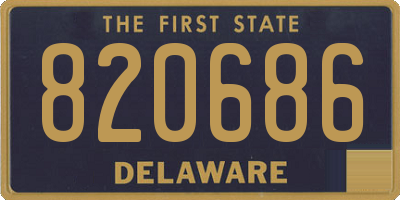 DE license plate 820686