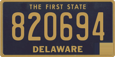 DE license plate 820694