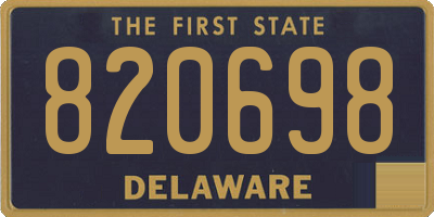 DE license plate 820698