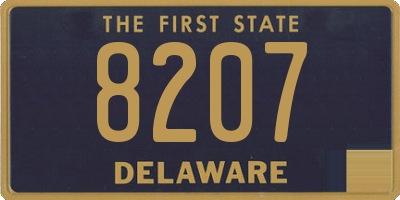 DE license plate 8207