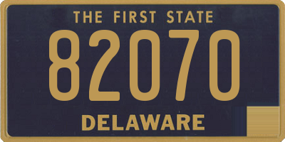 DE license plate 82070