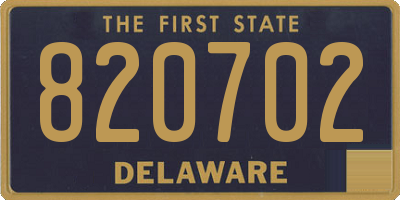 DE license plate 820702