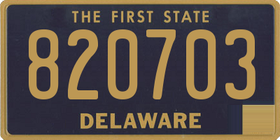 DE license plate 820703