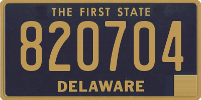 DE license plate 820704