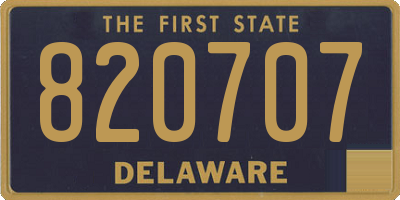 DE license plate 820707