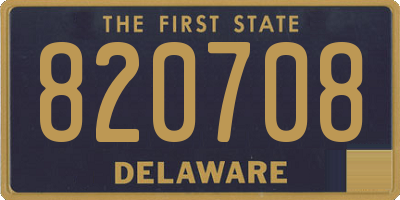 DE license plate 820708