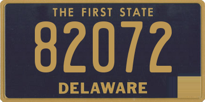 DE license plate 82072