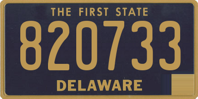 DE license plate 820733