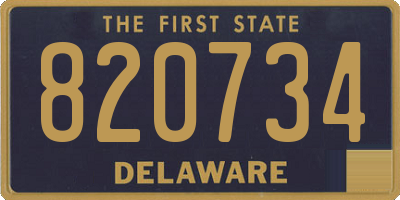 DE license plate 820734