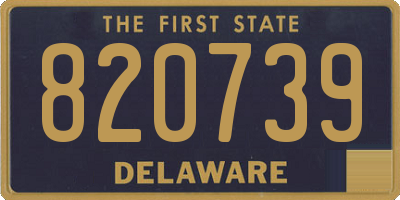 DE license plate 820739