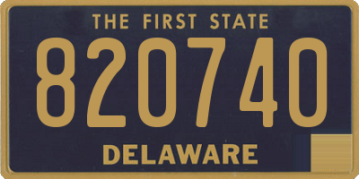 DE license plate 820740