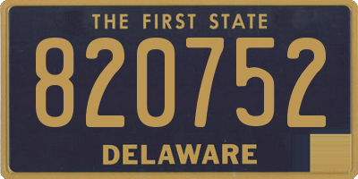 DE license plate 820752