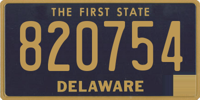 DE license plate 820754