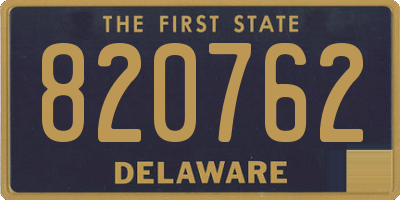 DE license plate 820762