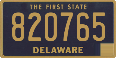 DE license plate 820765