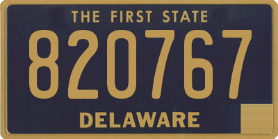 DE license plate 820767