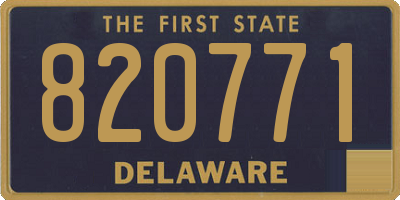 DE license plate 820771