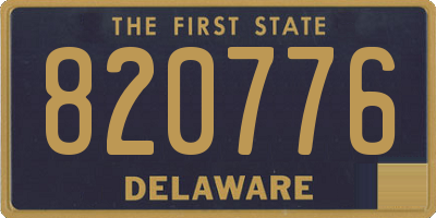 DE license plate 820776
