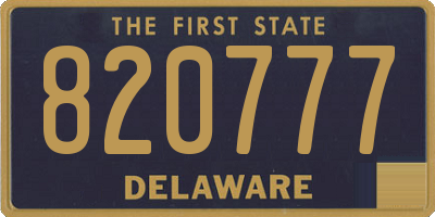 DE license plate 820777
