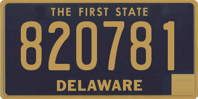 DE license plate 820781