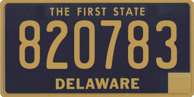 DE license plate 820783