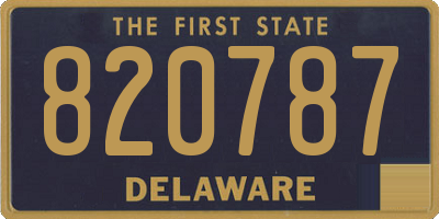 DE license plate 820787
