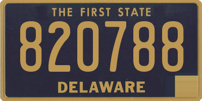 DE license plate 820788
